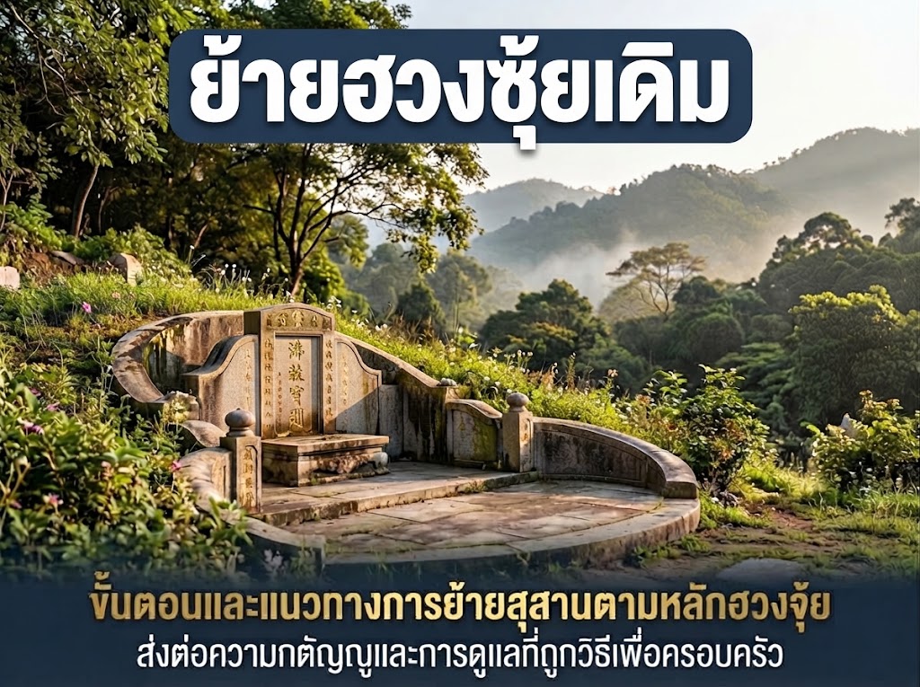 ฮวงซุ้ยเดิมที่ครอบครัวพิจารณาย้ายไปที่ใหม่