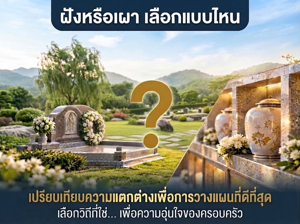 เปรียบเทียบการฝังในฮวงซุ้ยกับการเผาแล้วเก็บอั