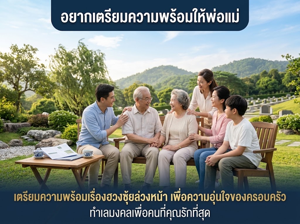 ครอบครัวนั่งวางแผนเรื่องฮวงซุ้ยร่วมกัน